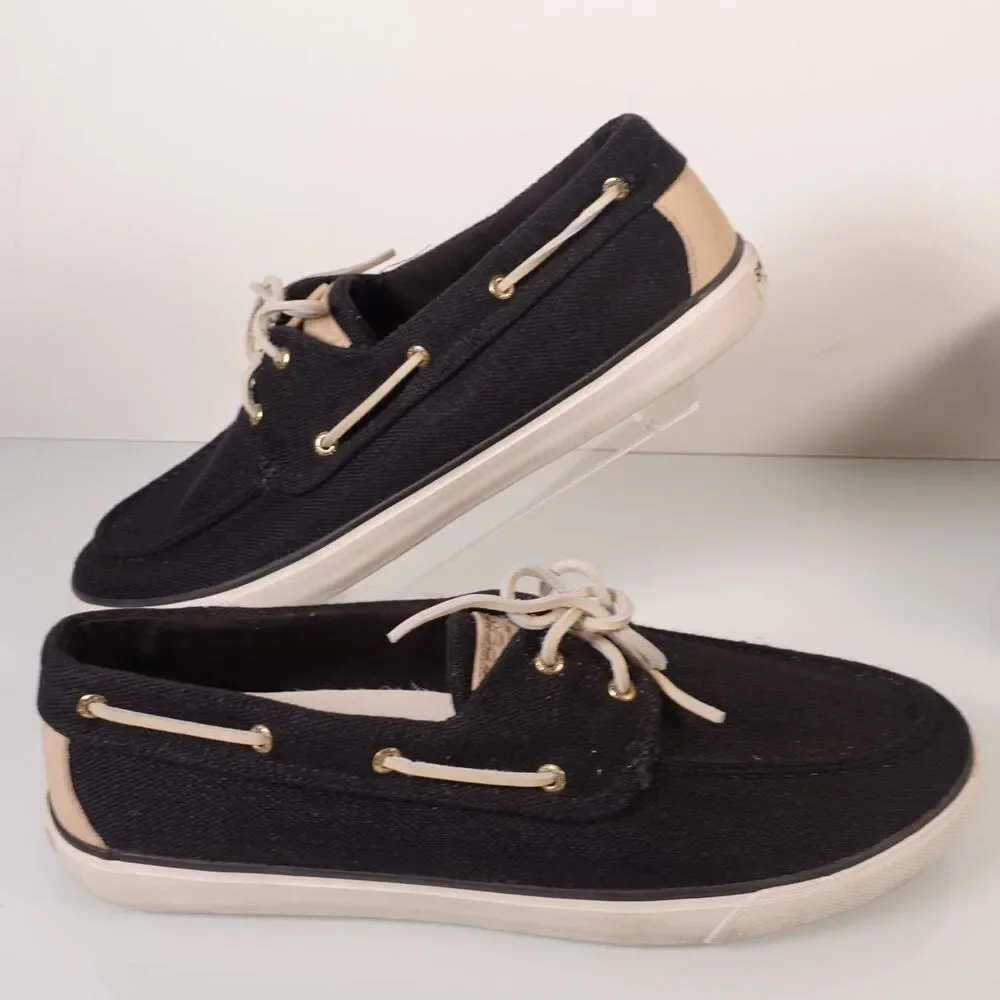 Men's Sperry SeaCycled Bahama II Baja Sneaker Black Canva Size 16 Model STS24987